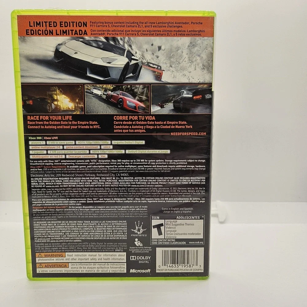 Need for Speed‎ The Run Limited Edition Xbox 360 Complete EA